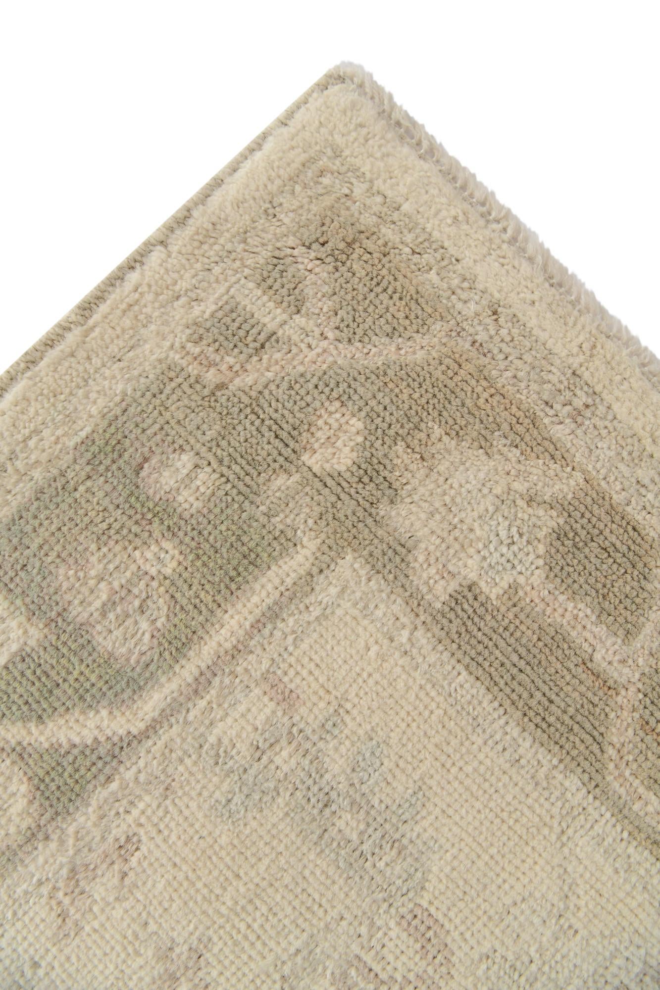 2' 9 x 9' 11 Hand Knotted Oushak Wool Runner Rug