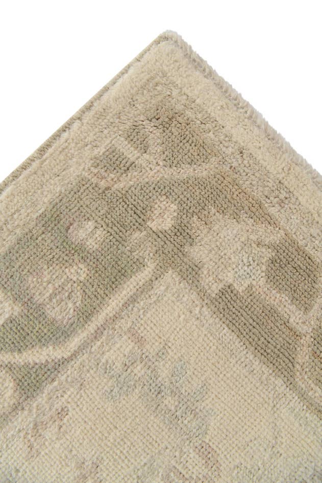 Detail image of 2' 9 x 9' 11 Hand Knotted Oushak Wool Runner Rug