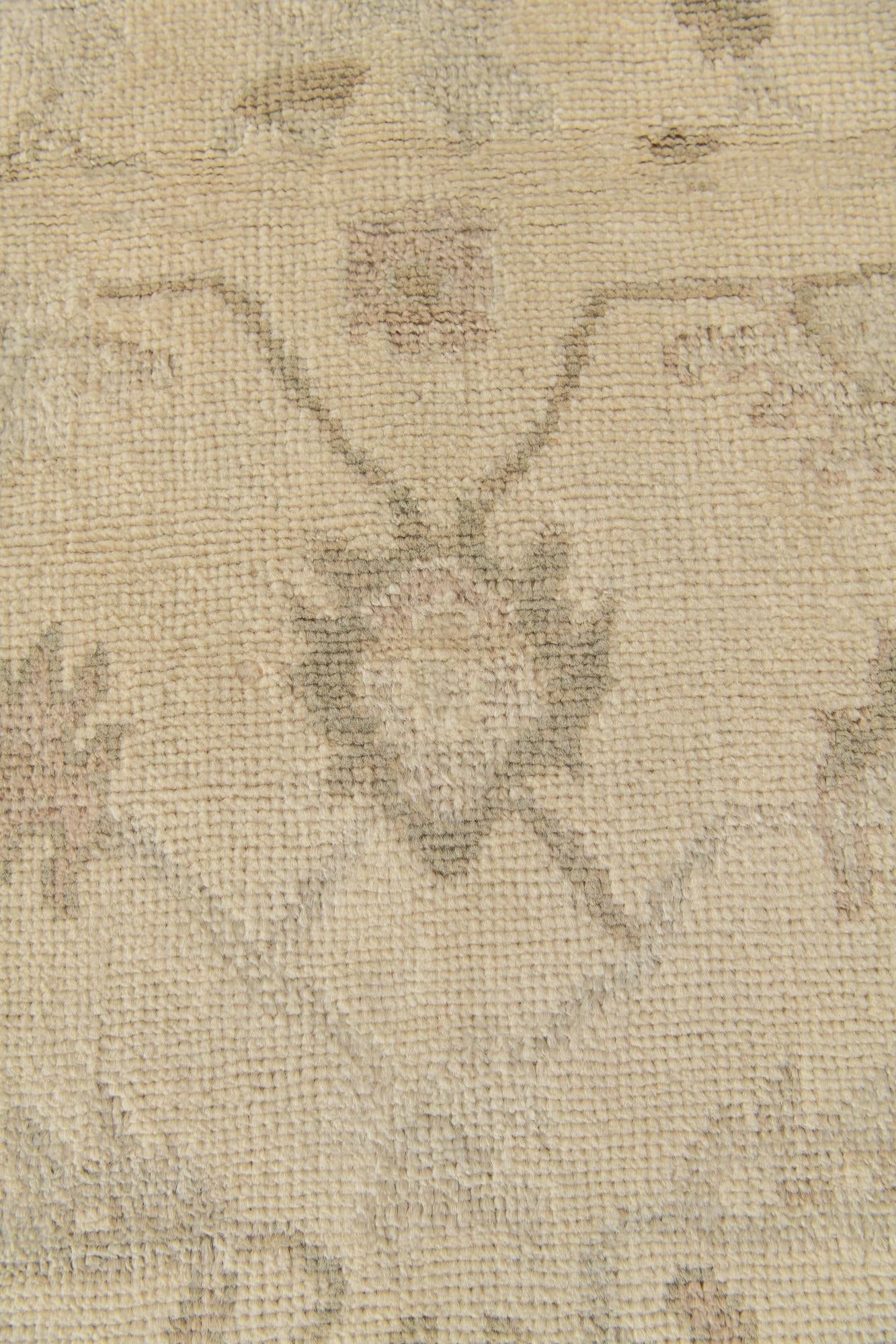 2' 9 x 9' 11 Hand Knotted Oushak Wool Runner Rug