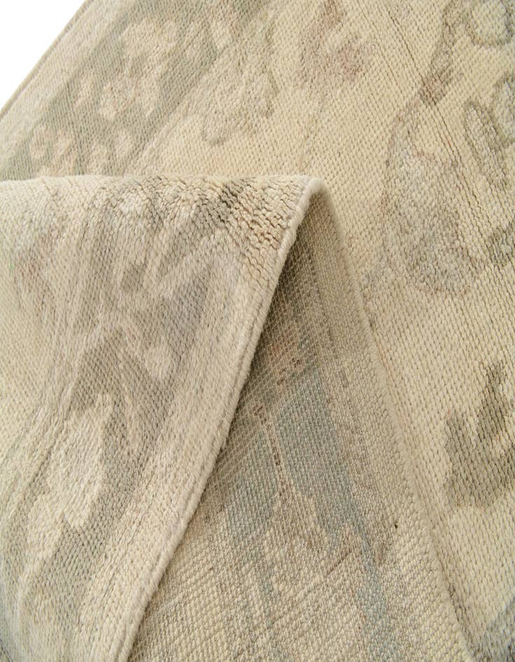 Detail image of 2' 9 x 9' 11  Hand Knotted Oushak Wool Runner Rug