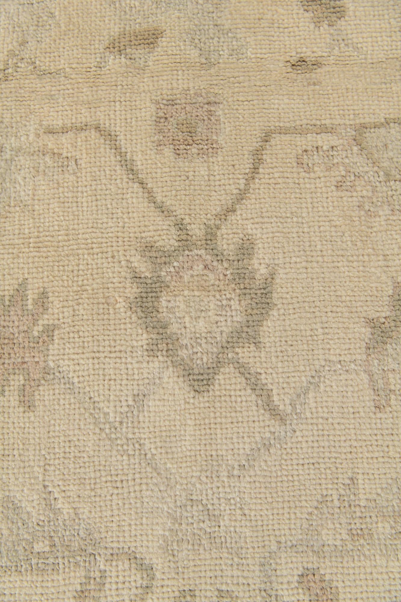 2' 9 x 9' 11 Hand Knotted Oushak Wool Runner Rug