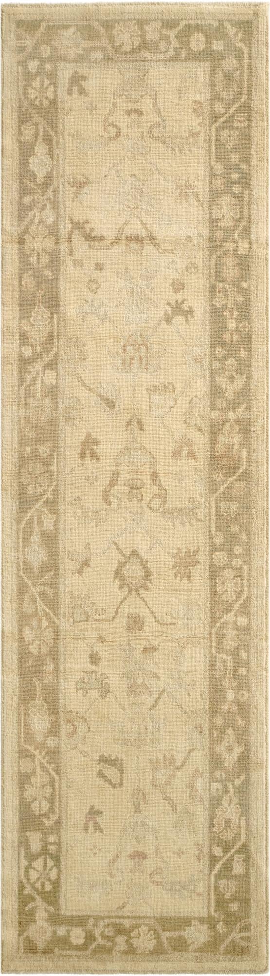 2' 9 x 9' 11  Hand Knotted Oushak Wool Runner Rug