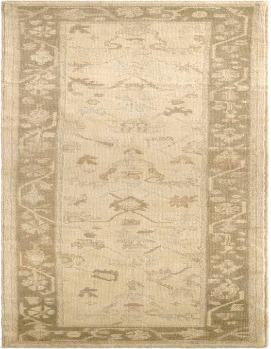 Detail image of 2' 9 x 9' 11 Hand Knotted Oushak Wool Runner Rug