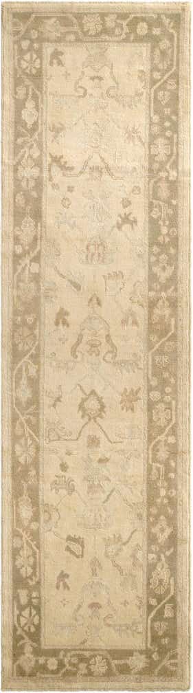 2' 9 x 9' 11 Hand Knotted Oushak Wool Runner Rug