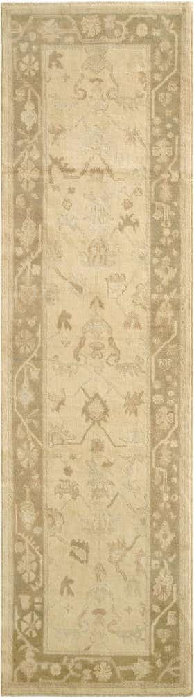 2' 9 x 9' 11 Hand Knotted Oushak Wool Runner Rug