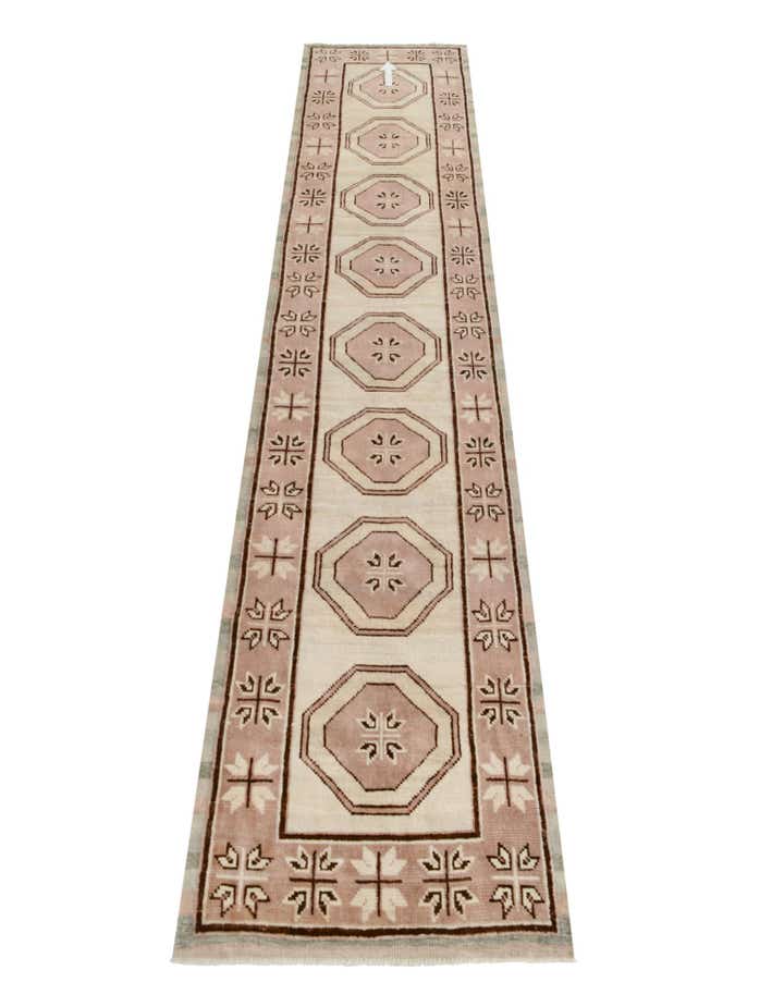 2' 9 x 12' 8 Hand Knotted Oushak Wool Runner Rug