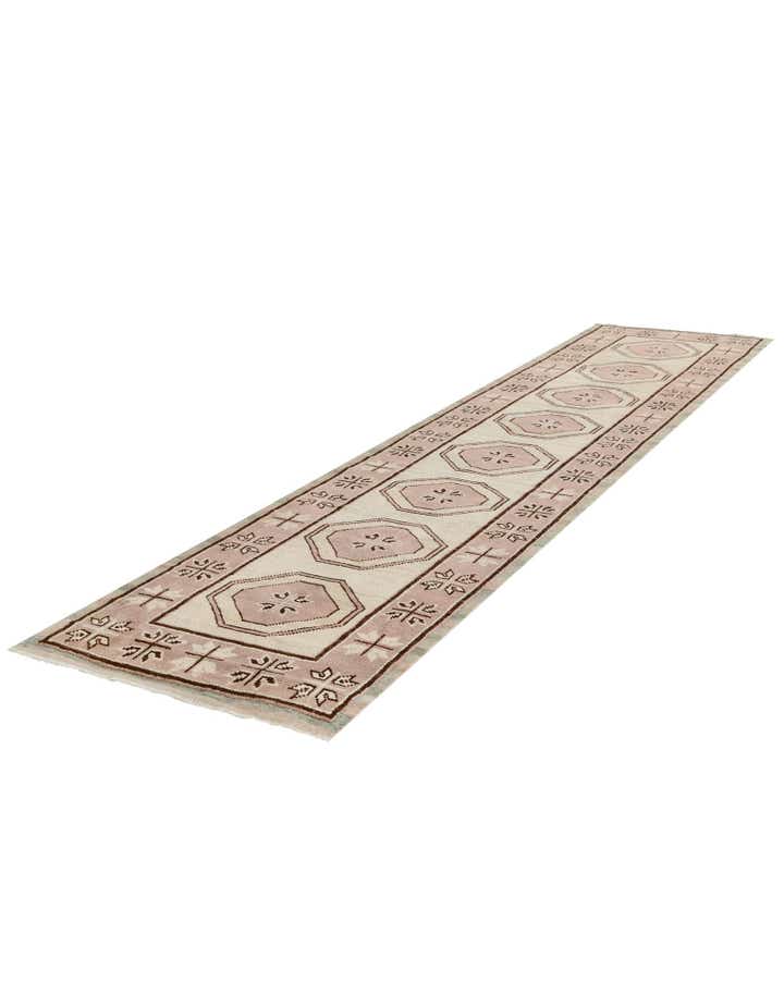 2' 9 x 12' 8 Hand Knotted Oushak Wool Runner Rug