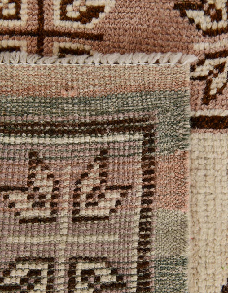Detail image of 2' 9 x 12' 8 Hand Knotted Oushak Wool Runner Rug