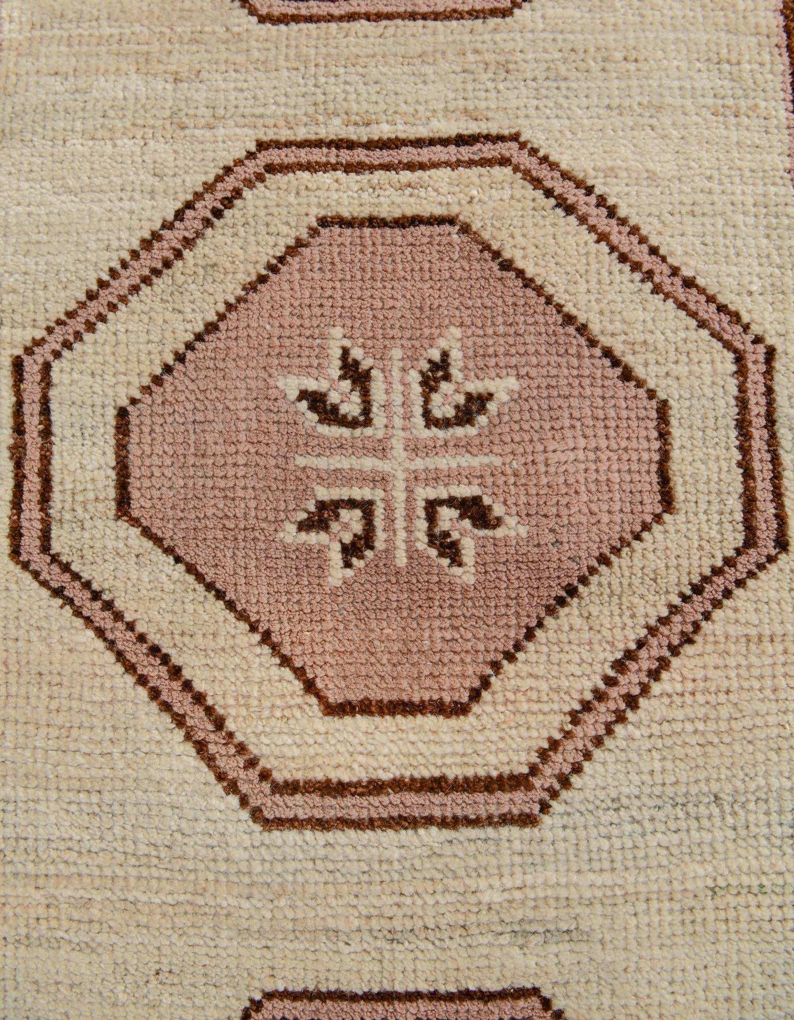 2' 9 x 12' 8 Hand Knotted Oushak Wool Runner Rug