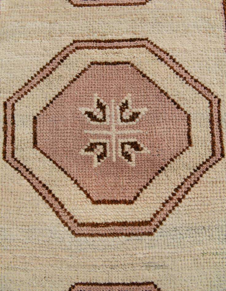Detail image of 2' 9 x 12' 8 Hand Knotted Oushak Wool Runner Rug