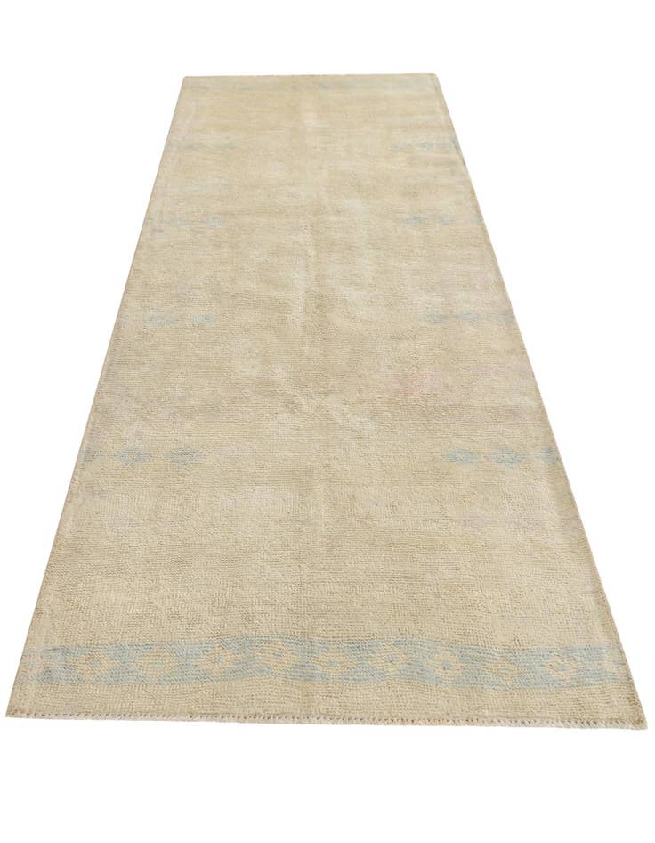 Detail image of 3' 4 x 10' 2 Hand Knotted Oushak Wool Runner Rug