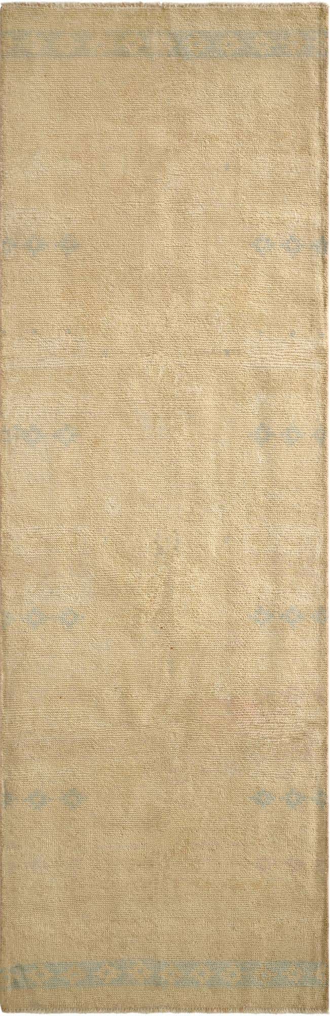 3' 4 x 10' 2 Hand Knotted Oushak Wool Runner Rug