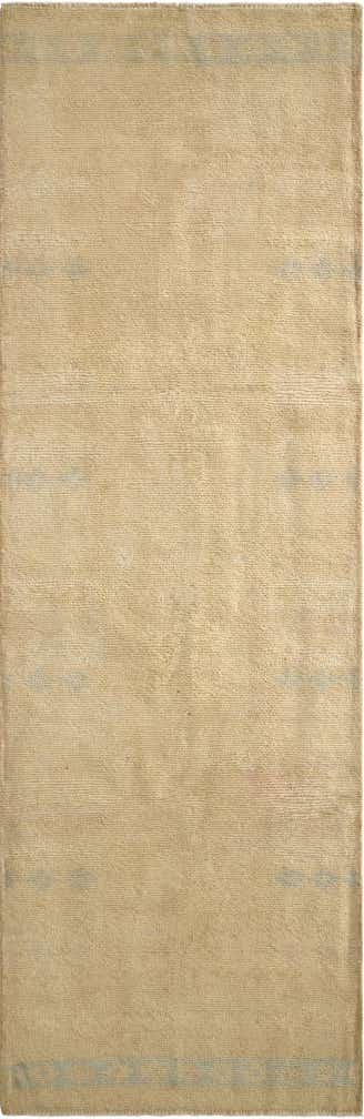 3' 4 x 10' 2 Hand Knotted Oushak Wool Runner Rug
