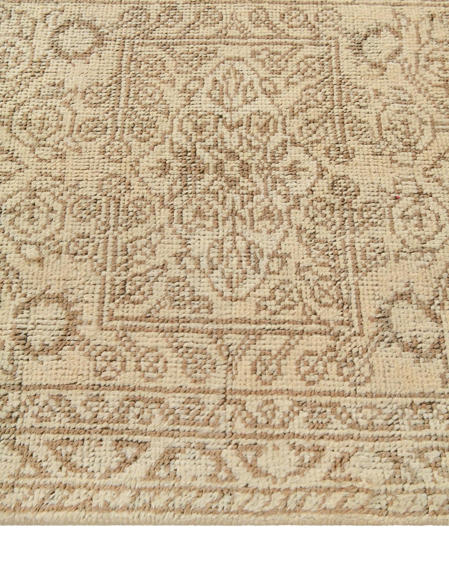 2' 5 x 8' 1 Hand Knotted Oushak Wool Runner Rug
