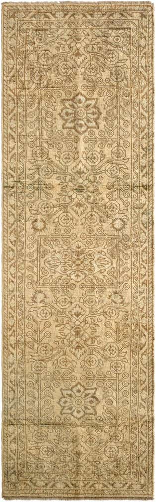2' 5 x 8' 1 Hand Knotted Oushak Wool Runner Rug