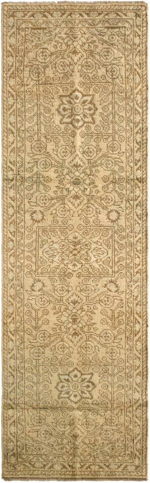 Detail image of 2' 5 x 8' 1 Hand Knotted Oushak Wool Runner Rug
