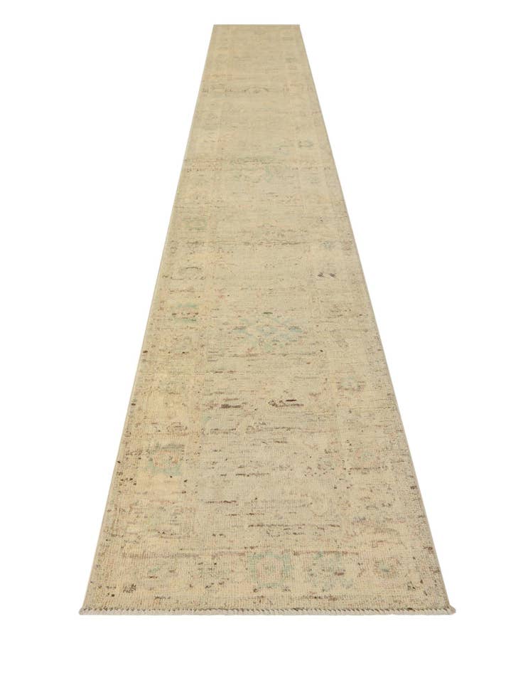 Detail image of 2' 7 x 19' Oushak Wool Runner Rug