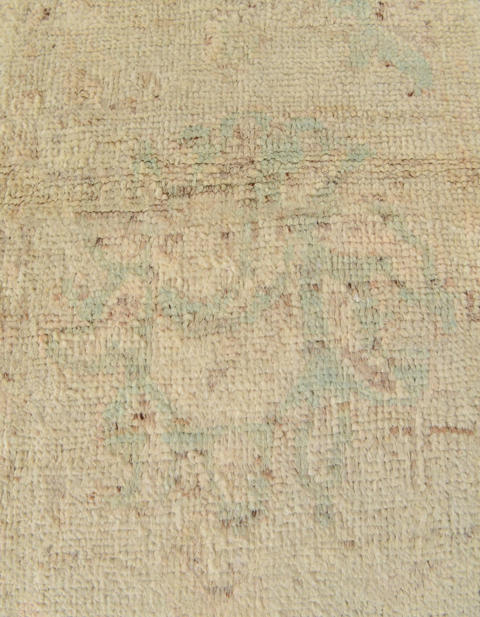 2' 7 x 19' Oushak Wool Runner Rug