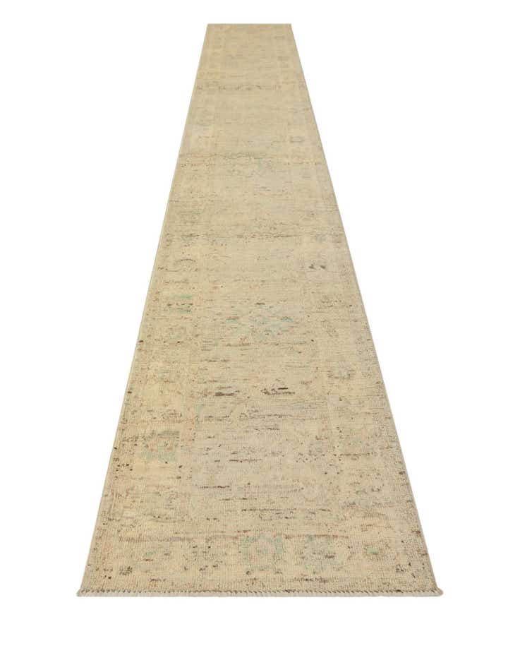 2' 7 x 19' Oushak Wool Runner Rug