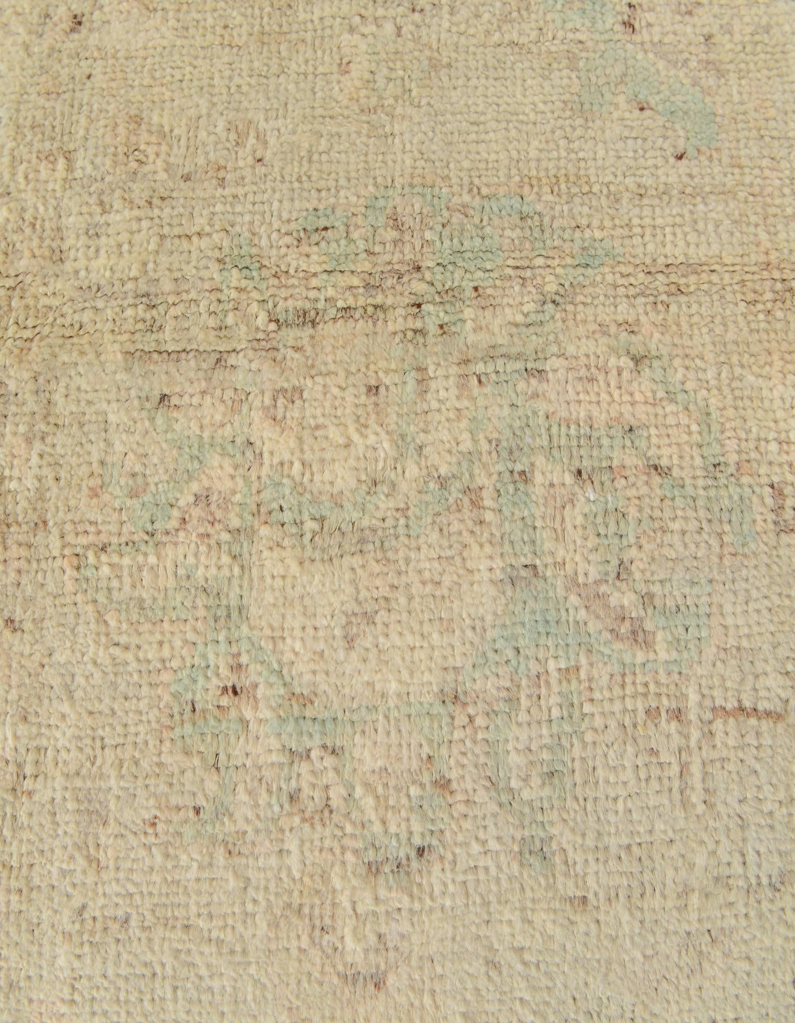 2' 7 x 19' Oushak Wool Runner Rug