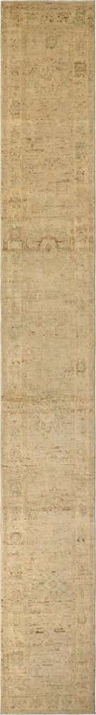 2' 7 x 19' Oushak Wool Runner Rug