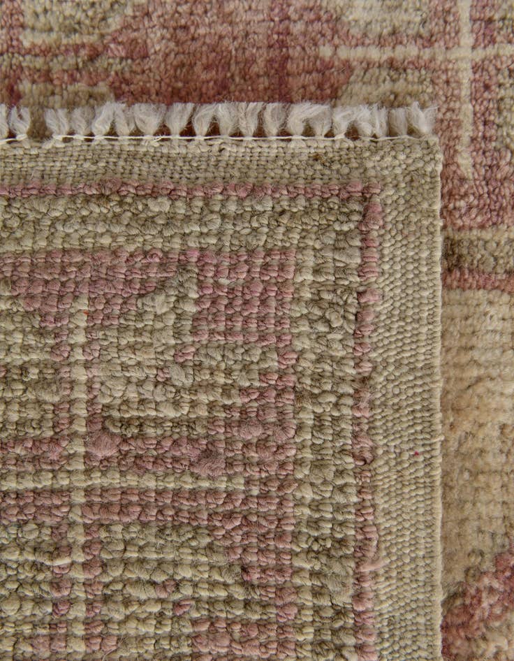 Detail image of 2' 9 x 10' Hand Knotted Oushak Wool Runner Rug