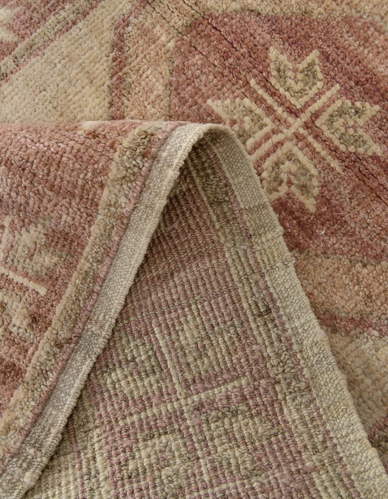 2' 9 x 10' Hand Knotted Oushak Wool Runner Rug