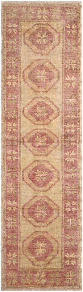 Detail image of 2' 9 x 10' Hand Knotted Oushak Wool Runner Rug