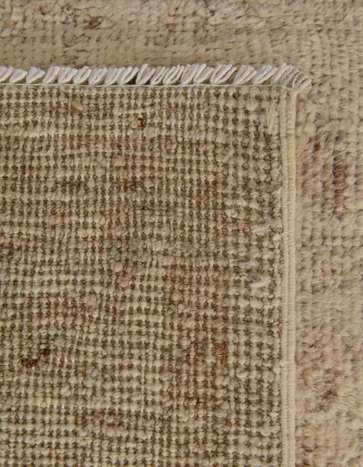 Detail image of 2' 6 x 18' 10 Hand Knotted Oushak Wool Runner Rug