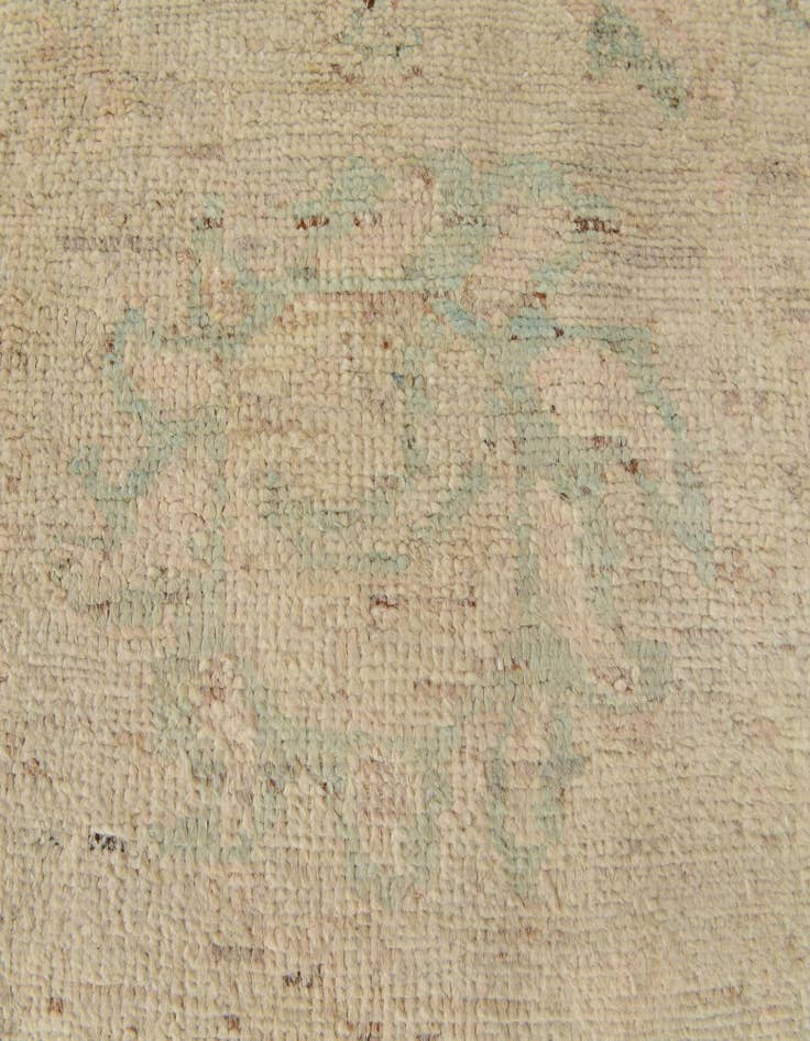 Detail image of 2' 6 x 18' 10 Hand Knotted Oushak Wool Runner Rug