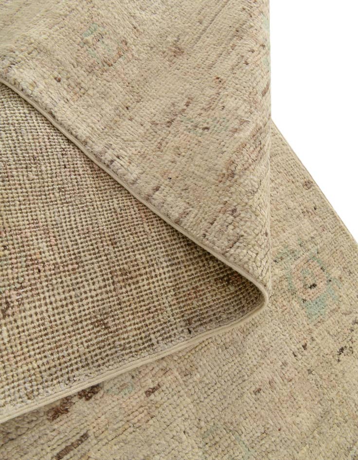 Detail image of 2' 6 x 18' 10  Hand Knotted Oushak Wool Runner Rug