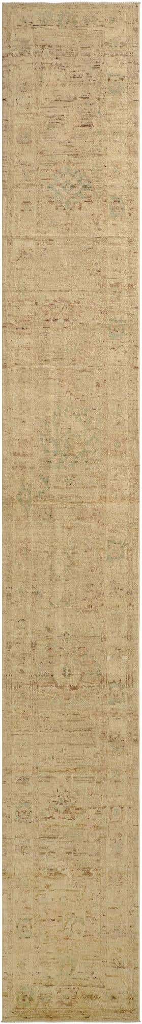 2' 6 x 18' 10 Hand Knotted Oushak Wool Runner Rug