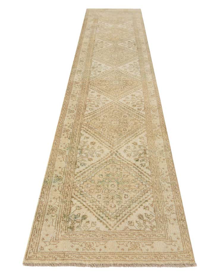 2' 5 x 12' 9 Hand Knotted Oushak Wool Runner Rug