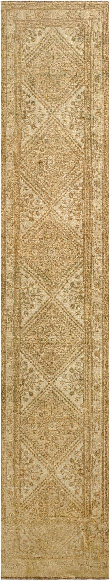 2' 5 x 12' 9 Hand Knotted Oushak Wool Runner Rug