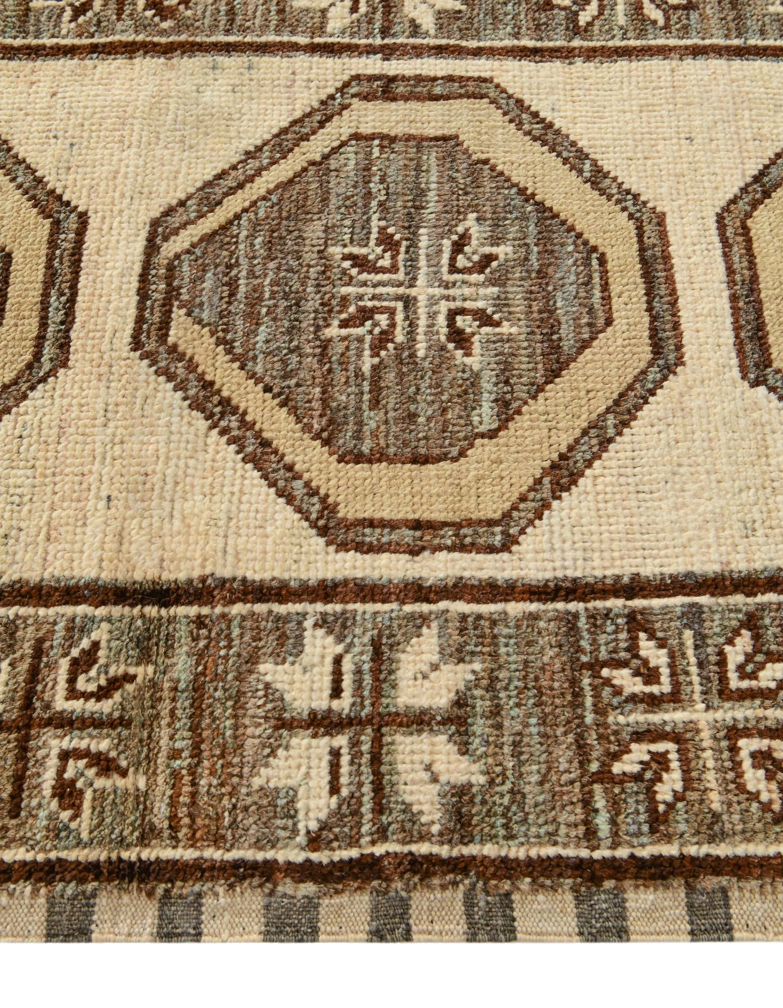 2' 9 x 9' 8 Hand Knotted Oushak Wool Runner Rug