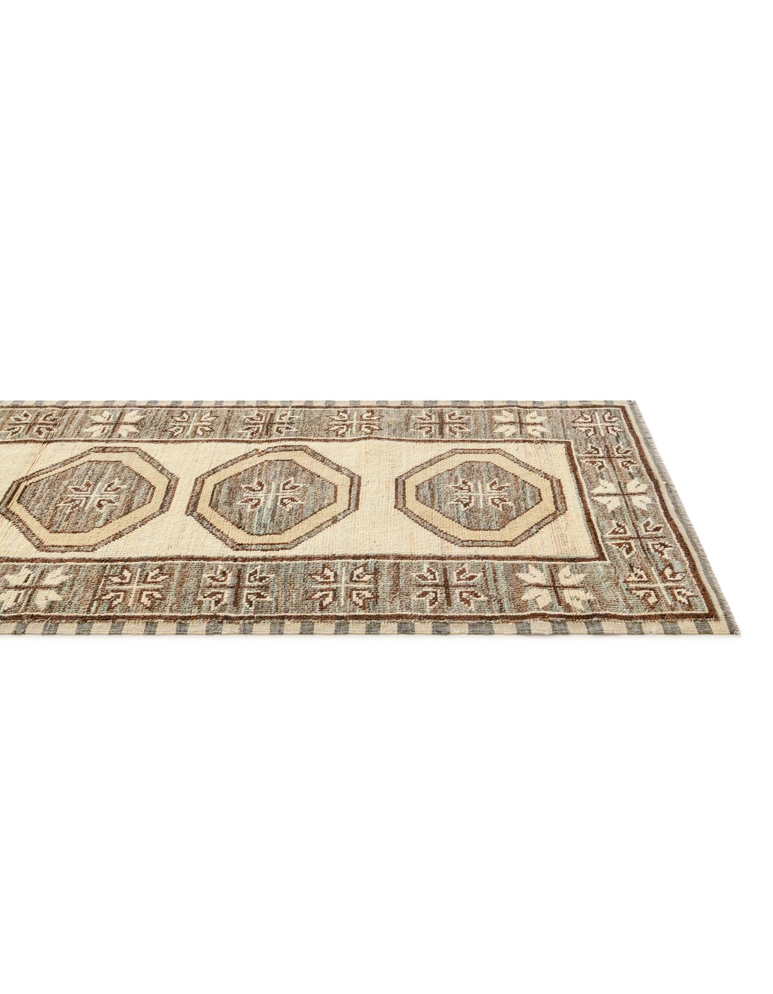 2' 9 x 9' 8 Hand Knotted Oushak Wool Runner Rug