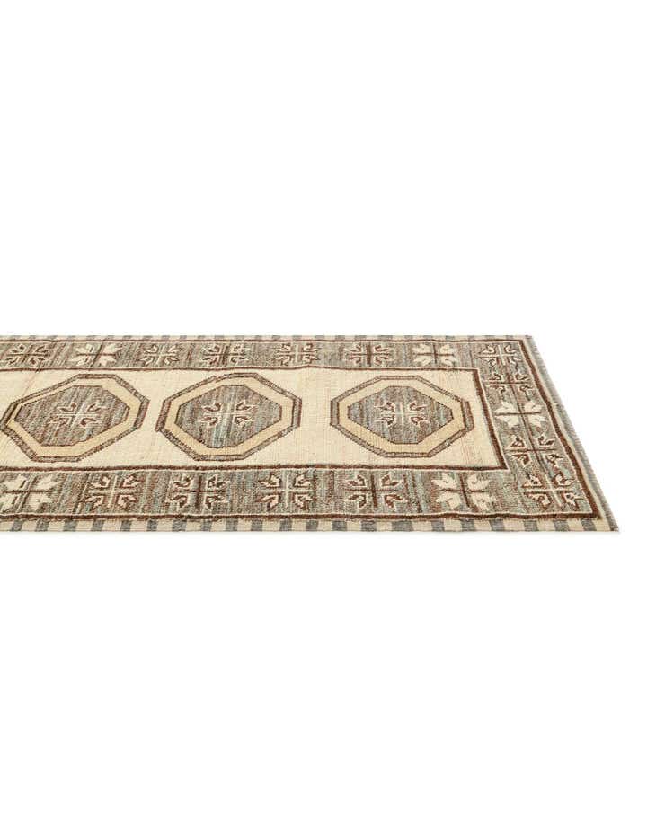 2' 9 x 9' 8 Hand Knotted Oushak Wool Runner Rug
