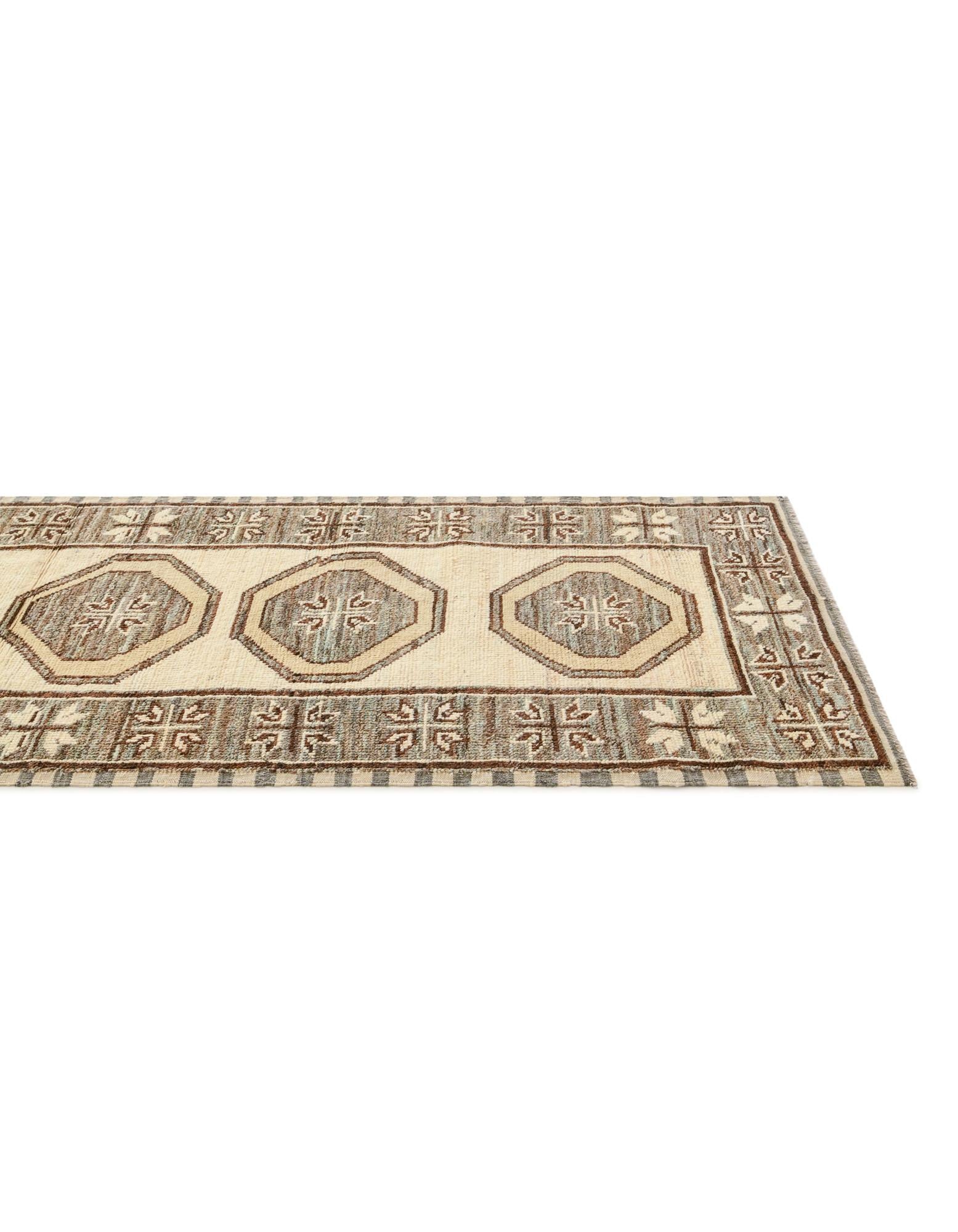 2' 9 x 9' 8 Hand Knotted Oushak Wool Runner Rug