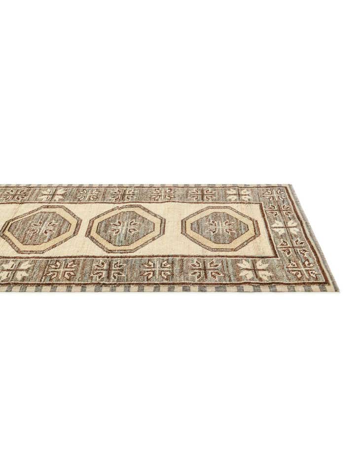 2' 9 x 9' 8 Hand Knotted Oushak Wool Runner Rug