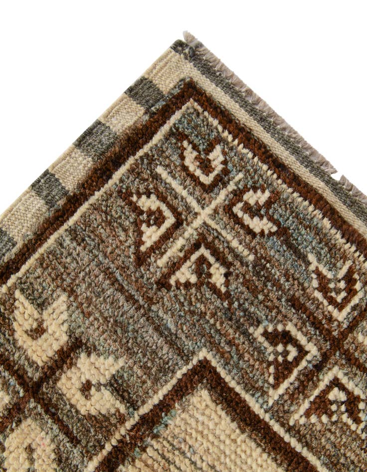 Detail image of 2' 9 x 9' 8  Hand Knotted Oushak Wool Runner Rug