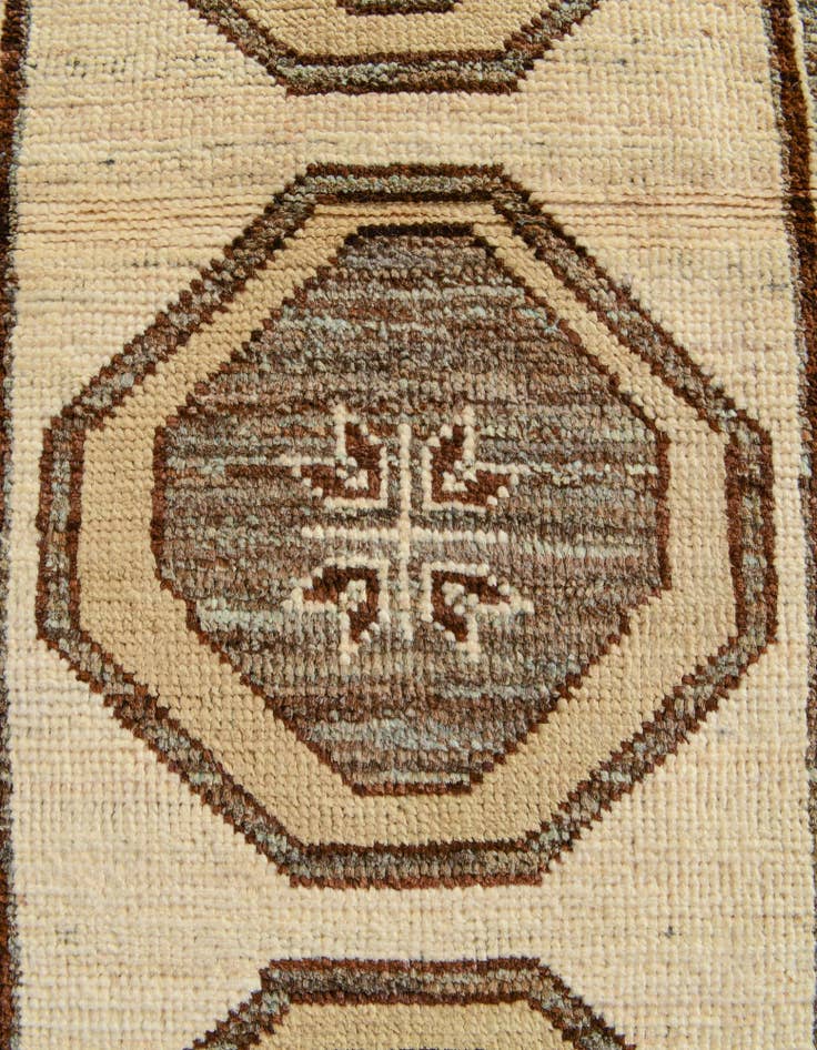 Detail image of 2' 9 x 9' 8 Hand Knotted Oushak Wool Runner Rug