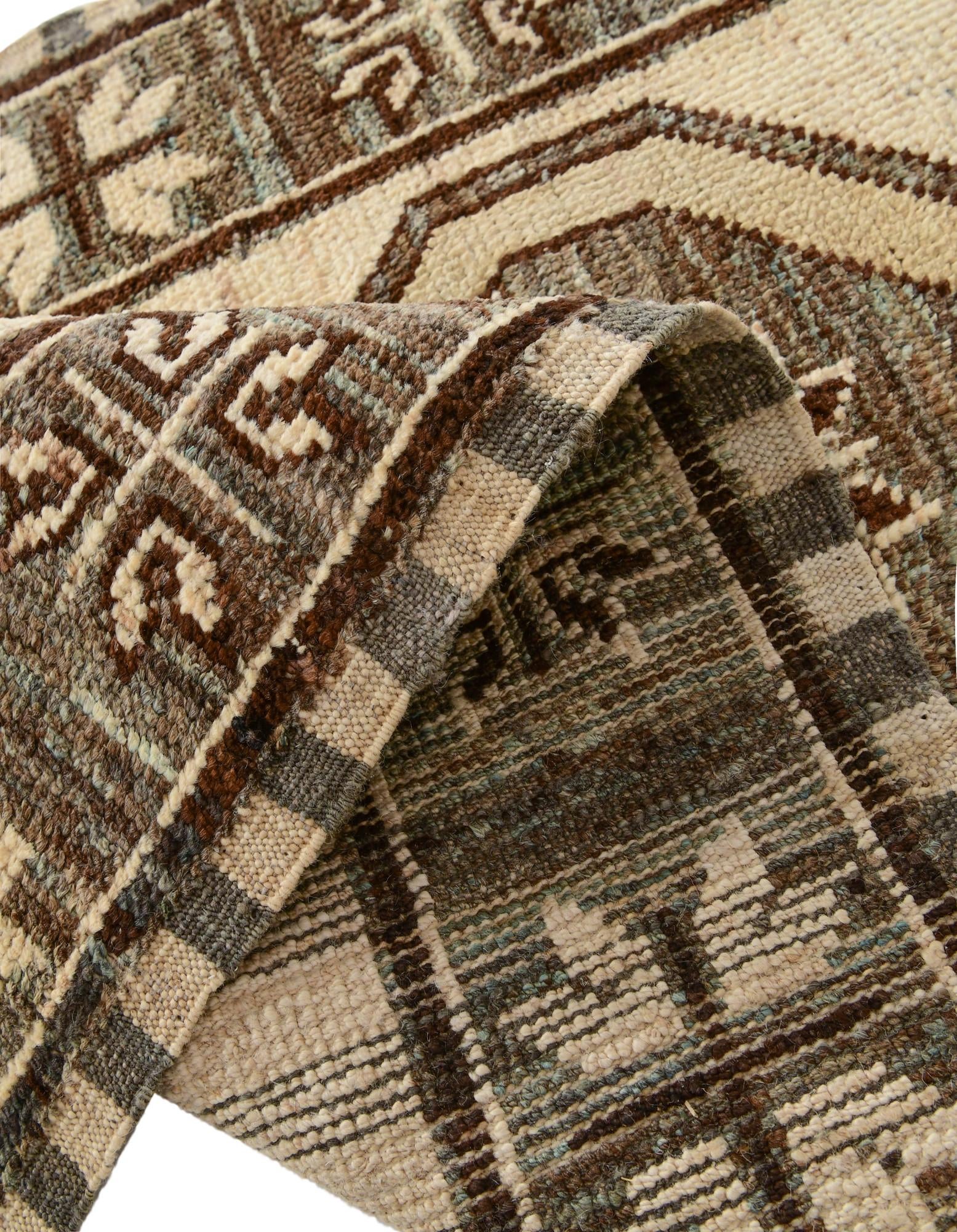 2' 9 x 9' 8 Hand Knotted Oushak Wool Runner Rug