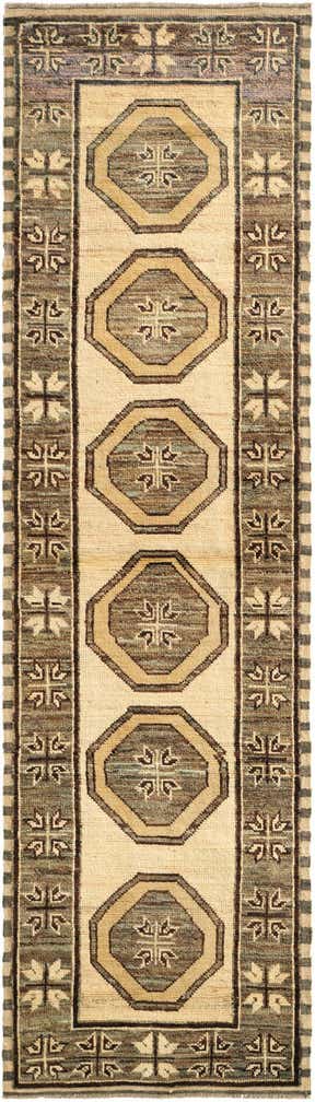 2' 9 x 9' 8 Hand Knotted Oushak Wool Runner Rug