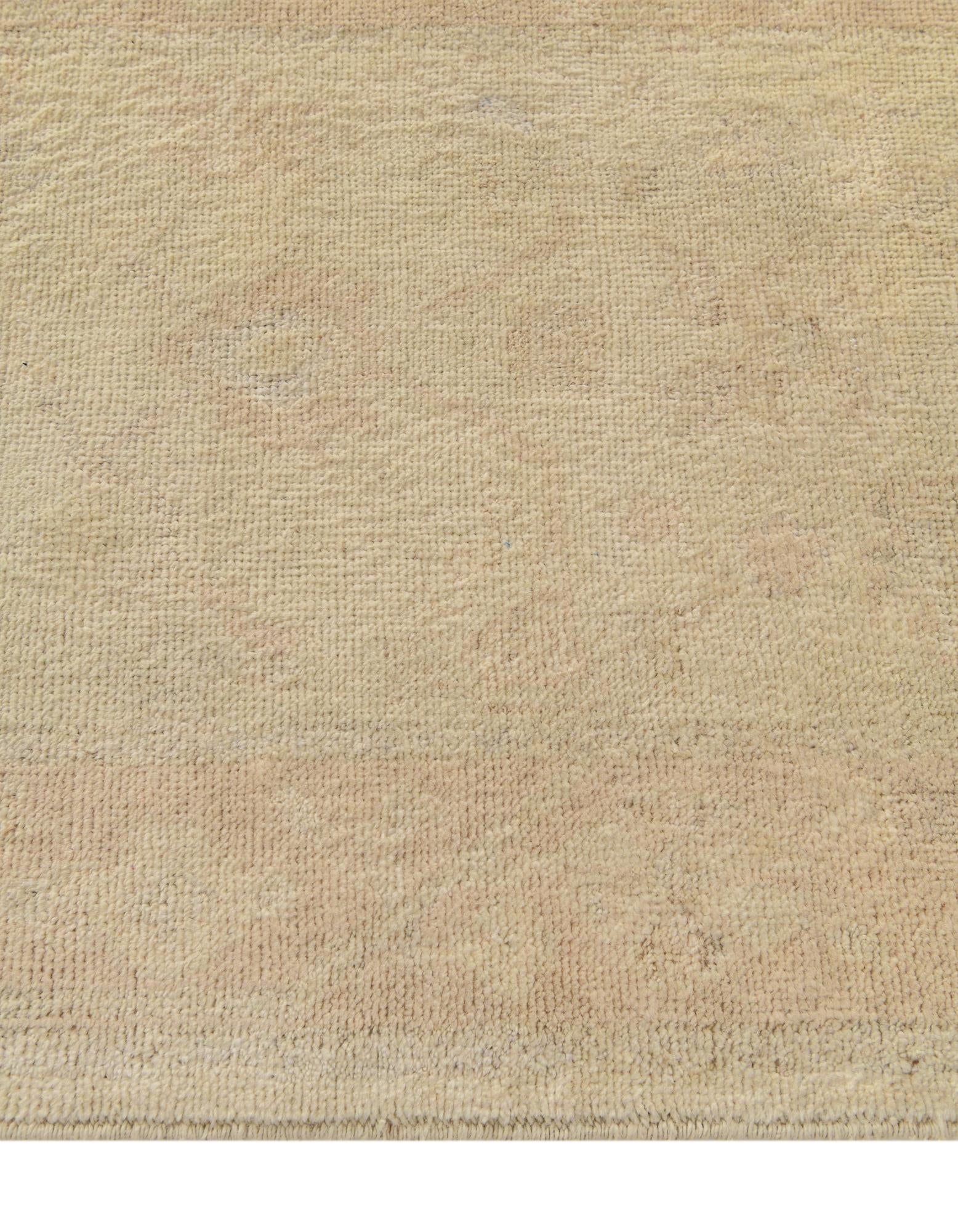 2' 9 x 12' Hand Knotted Oushak Wool Runner Rug
