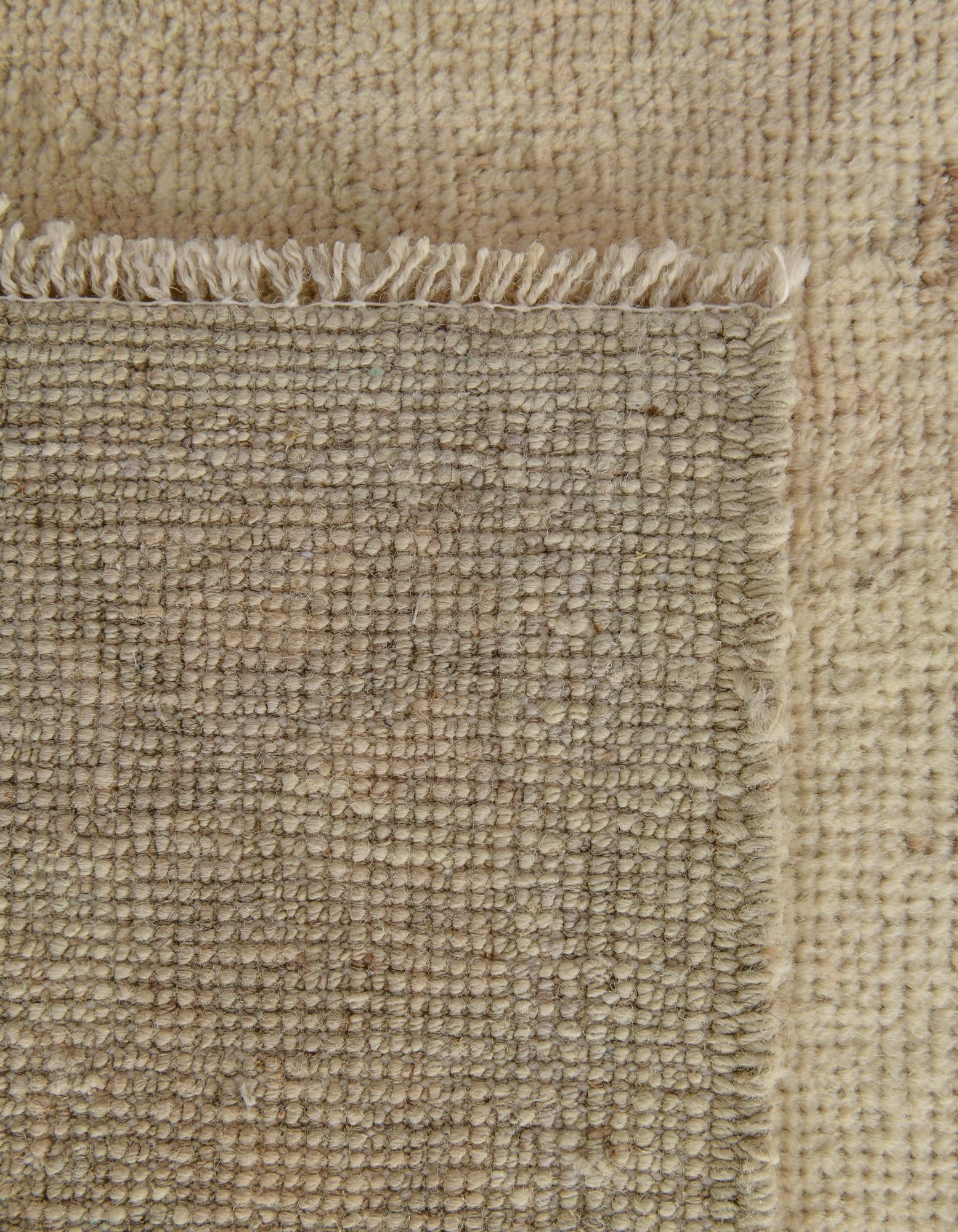 85cm x 365cm Hand Knotted Oushak Wool Runner Rug