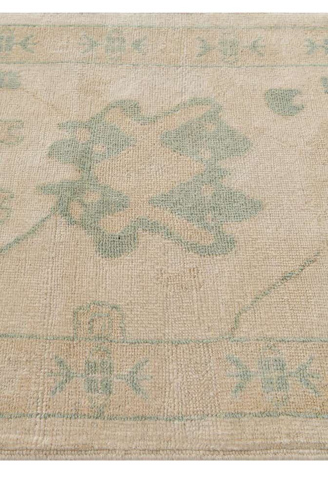2' 9 x 9' 9 Hand Knotted Oushak Wool Runner Rug