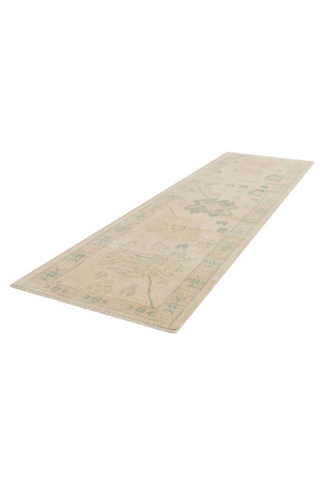 Detail image of 2' 9 x 9' 9 Hand Knotted Oushak Wool Runner Rug