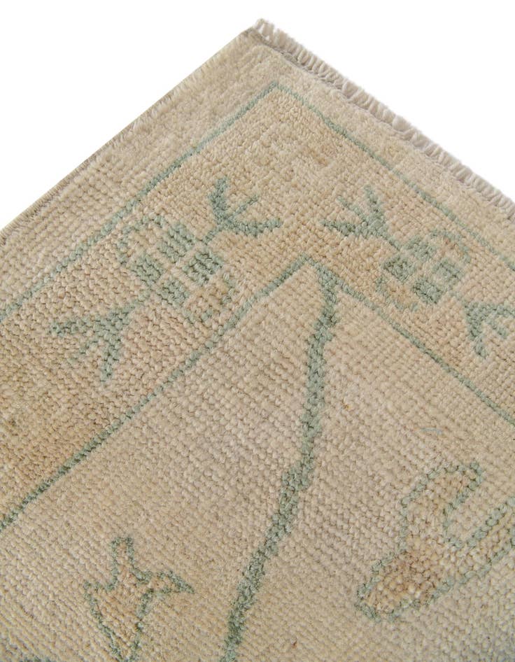 Detail image of 2' 9 x 9' 9  Hand Knotted Oushak Wool Runner Rug