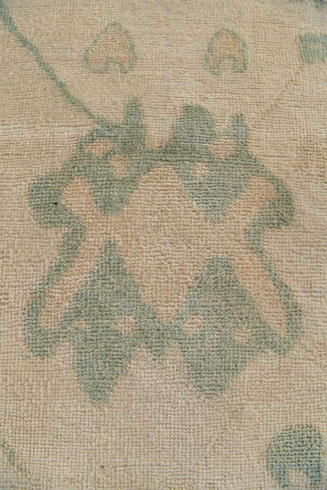 2' 9 x 9' 9 Hand Knotted Oushak Wool Runner Rug