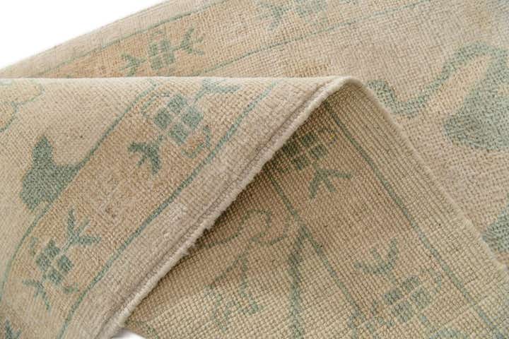 2' 9 x 9' 9 Hand Knotted Oushak Wool Runner Rug